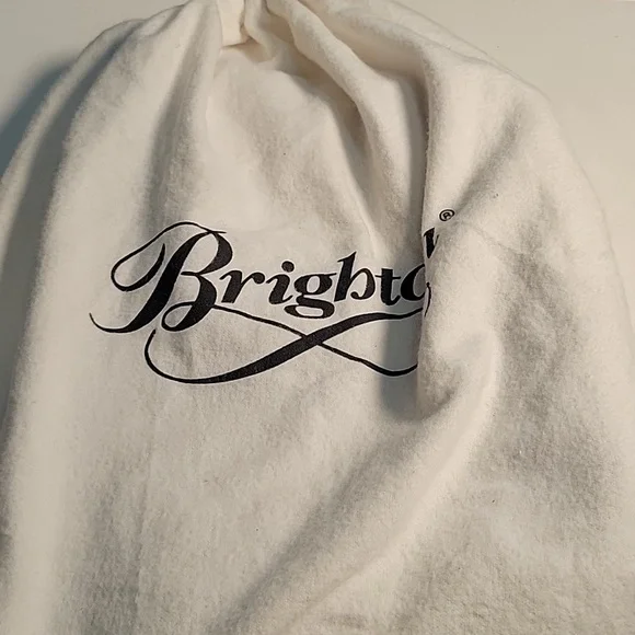 Brighton Woven Straw & Brown Leather Shoulder Bag w/ Heart Charm + Dust Bag - Picture 11 of 12